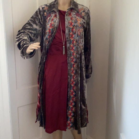 Boho Austin style long “shirt dress” or coat - Picture 1 of 11